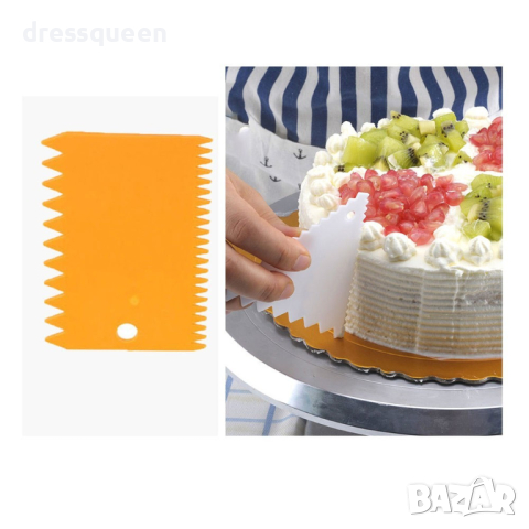 1776 Сладкарски шпатули за декорация и заглаждане на торти, 3 броя, снимка 7 - Форми - 44566540