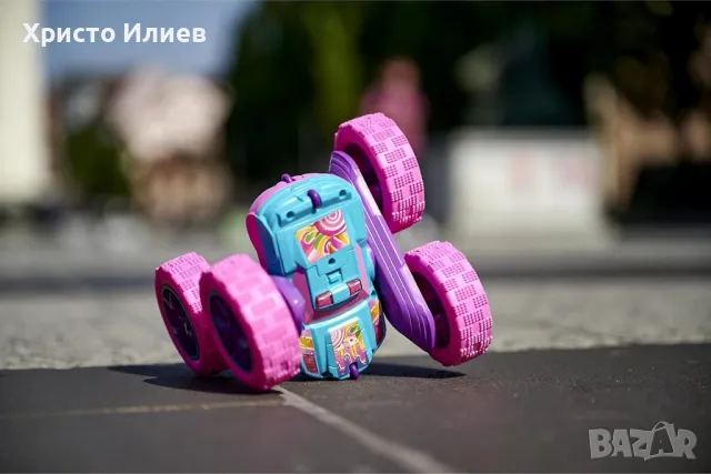 Розова бърза кола с дистанционно въртене на 360 градуса Dickie Toys, снимка 5 - Коли, камиони, мотори, писти - 48890320