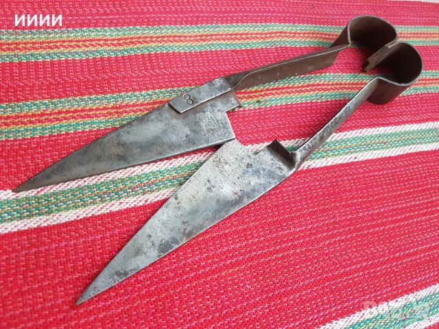 Кована ножица с печати, снимка 2 - Антикварни и старинни предмети - 52591717