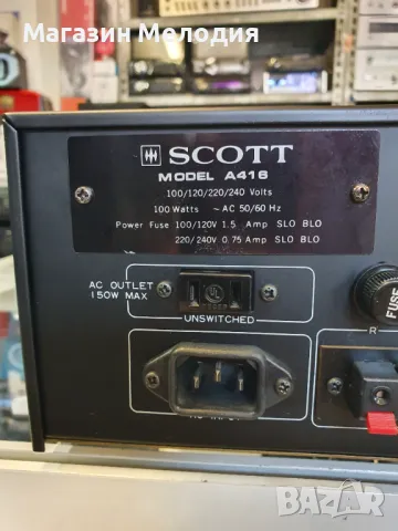 Усилвател Scott A 416 В отлично техническо и визуално състояние., снимка 10 - Ресийвъри, усилватели, смесителни пултове - 47532392