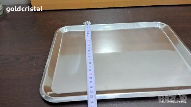 неръждаем поднос тава алпака , снимка 3 - Антикварни и старинни предмети - 49016953