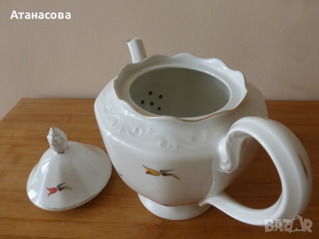 Немски порцеланов чайник КРМ 1940 г, снимка 5 - Аксесоари за кухня - 42798132