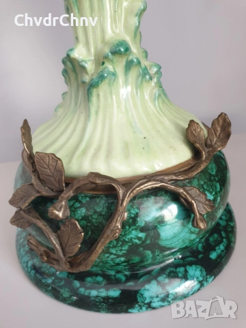 41см-3кг китайска порцеланова фигура с бронз/птици-папагали/Wong Lee 1895/стара статуетка, снимка 10 - Антикварни и старинни предмети - 51475516