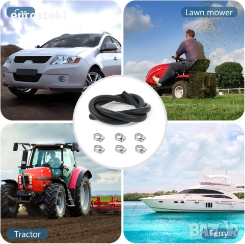 URAQT Комплект маркуч за гориво с вътрешен диаметър 5 мм и външен диаметър 11 мм, 1 метър, снимка 5 - Аксесоари и консумативи - 51766032