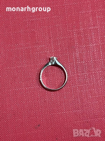 Златен пръстен /бяло злато/, снимка 4 - Пръстени - 52960199