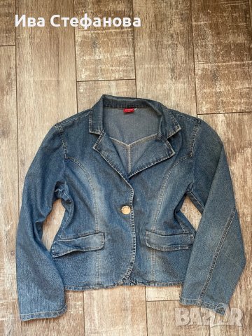 Еластично елегантно дамско  дънково  сако, снимка 15 - Сака - 37826901