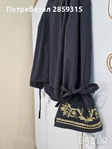 Елегантна дамска черна риза - размер S, M