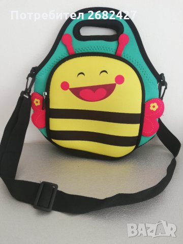 УЧЕНИЧЕСКА ЧАНТА ЗА ХРАНА С ПЧЕЛА , снимка 1