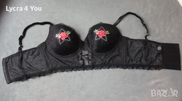 Intimissimi Lingerie 80C луксозен черен дантелен сутиен, снимка 8 - Бельо - 42831935