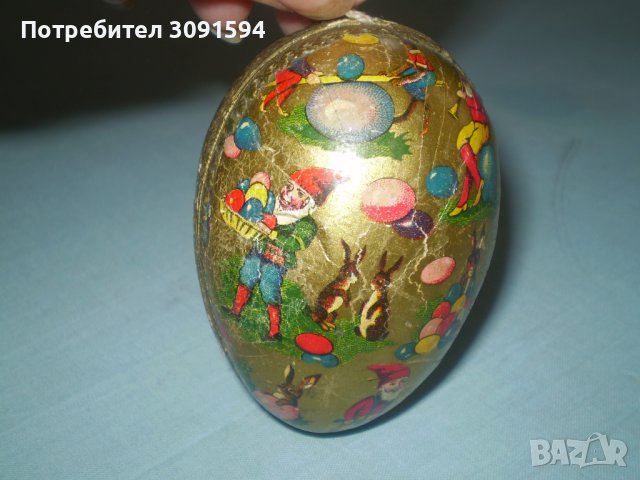 Папие маше старо яйце кутийка за великденска украса, снимка 10 - Антикварни и старинни предмети - 36896803