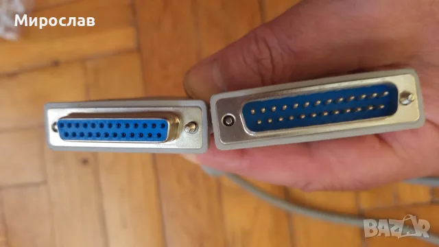 Продавам LPT кабел 1м. 25pin m - 25pin f, снимка 6 - Кабели и адаптери - 55861506