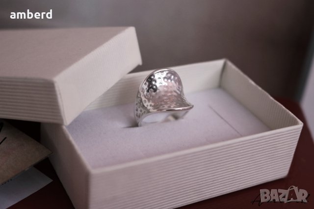 Стилен и елегантен сребърен пръстен модел R077, снимка 2 - Пръстени - 28927708