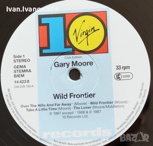 Vinyl (Gary Moore ‎- Wild Frontier), снимка 3 - Грамофонни плочи - 52355799