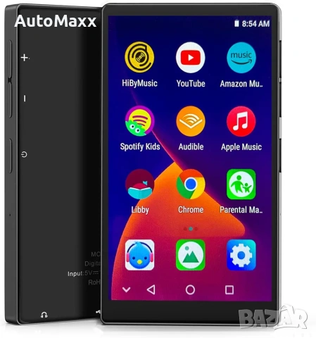 MP3 плейър с Bluetooth и WiFi, 4-инчов сензорен MP4 MP3 плейър 