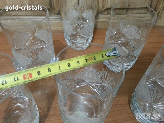 Кристални чаши, снимка 4 - Антикварни и старинни предмети - 35529969