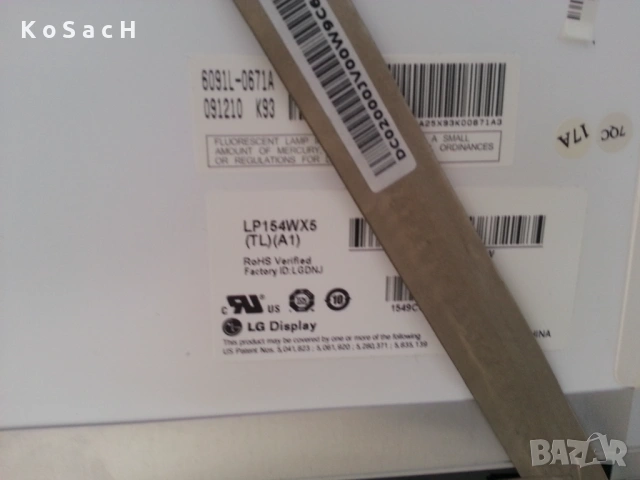 Дисплей матрица от Lenovo LP154WX(TL)(A1), снимка 2 - Части за лаптопи - 54301318