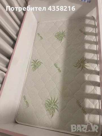 БЕБЕШКА КОШАРА С МАТРАК И СКРИН - розово обзавеждане, снимка 2 - Бебешки легла и матраци - 54093990