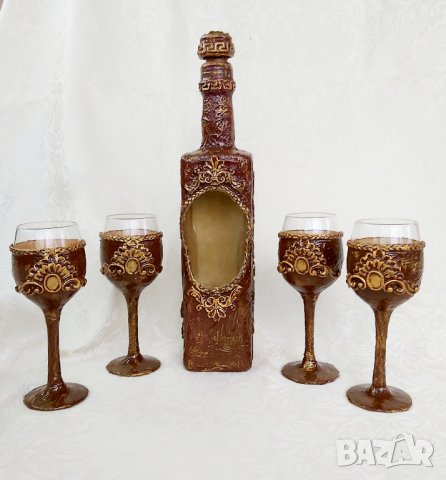  Подаръчни комплекти  за вино /ракия/, снимка 9 - Декорация за дома - 19274800