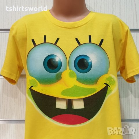 Нова детска тениска с дигитален печат Спондж боб, SpongeBob, снимка 6 - Детски тениски и потници - 31690982