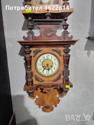 МНОГО КРАСИВ СТЕНЕН ЧАСОВНИК С ПОРЦЕЛАНОВ ЦИФЕРБЛАТ РАБОТЕЩ 