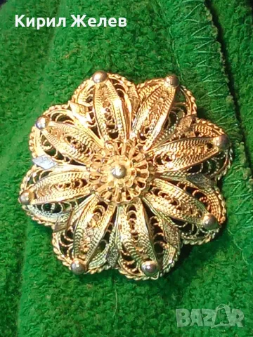 ПРЕКРАСНА СТАРА ФИЛИГРАННА СРЕБЪРНА БРОШКА ЦВЕТЕ СРЕБРО 900 НЕЖНА РЪЧНА МАЙСТОРСКА ИЗРАБОТКА 47964, снимка 18 - Антикварни и старинни предмети - 48476769