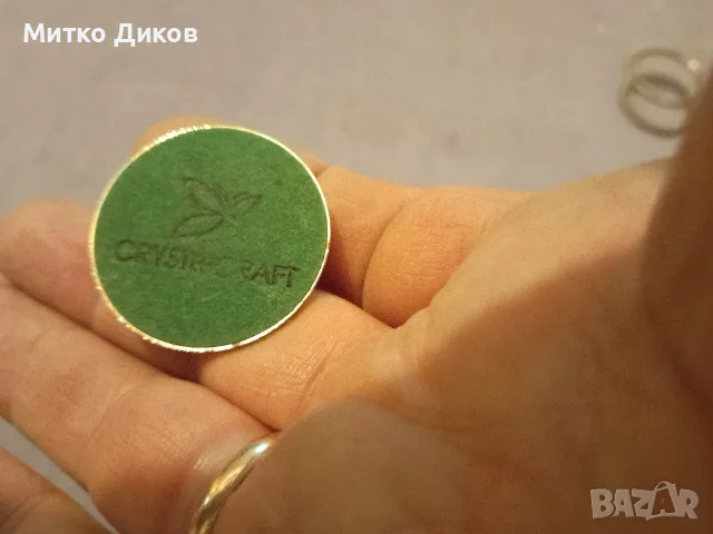 Crystocraft -ново 85 мм- позлатено лале и сърце за подарък със Сваровски камъни ново, снимка 3 - Колиета, медальони, синджири - 56093226