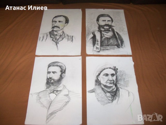 Лот портрети на български революционери, графики