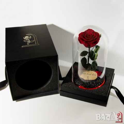 Подарък за Годишнина / Естествена Вечна Роза в Голяма Стъкленица / Оригинален Подарък за Жена, снимка 10 - Други - 34470749