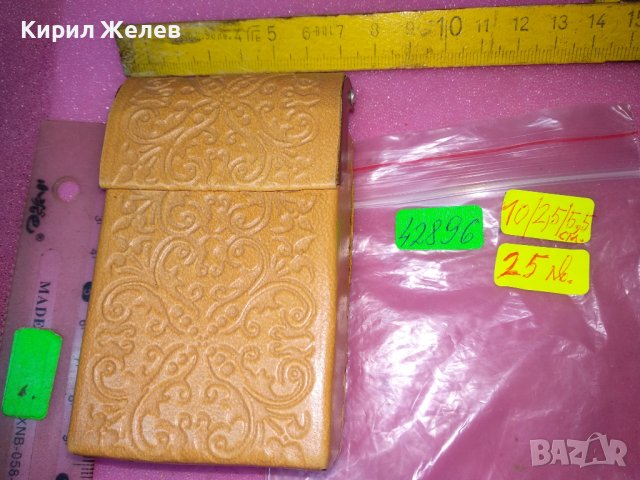 Стар СТИЛНО ОРНАМЕНТИРАН ВИНТИДЖ КАЛЪФ За ЦИГАРИ ТАБАКЕРА от ЕКО КОЖА 42896, снимка 9 - Табакери - 44222364