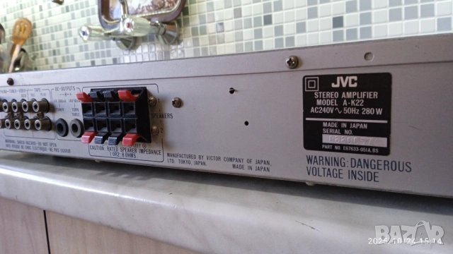 JVC A-K22 усилвател ретро 1983г. жвц  а к 22 amplifier stereo, снимка 6 - Ресийвъри, усилватели, смесителни пултове - 52167783