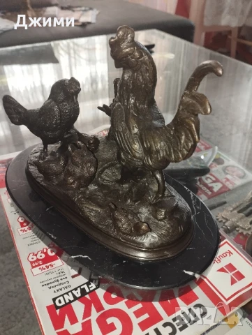 Стара бронзова скулптура, снимка 2 - Антикварни и старинни предмети - 51130720