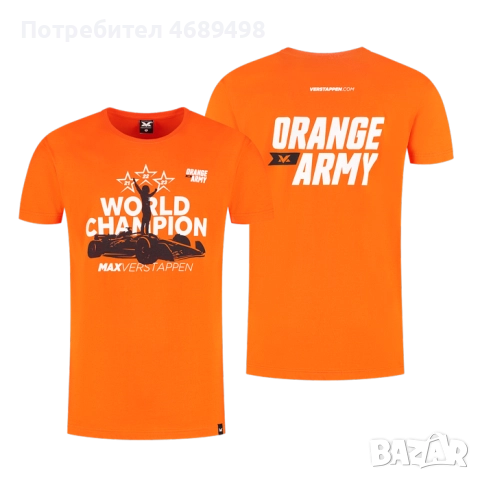 Тениска Max Verstappen – Orange Army 2024, снимка 2 - Тениски - 52869361