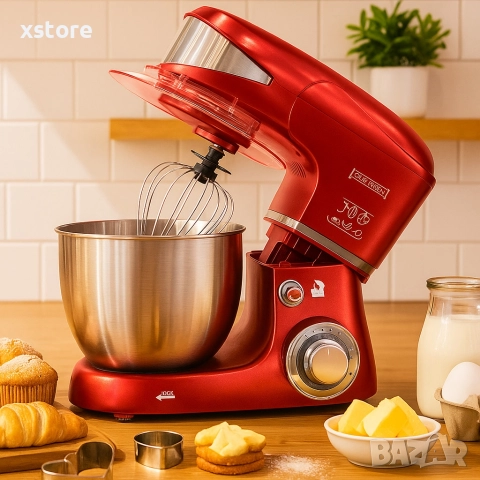 Многофункционален планетарен миксер с иноксова купа 5.5L Royalty Line RL-PKM1600