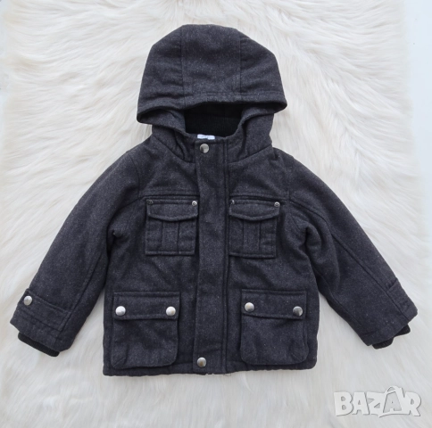 Детско палто F&F 60% вълна 2-3 години, снимка 11 - Детски якета и елеци - 52860187