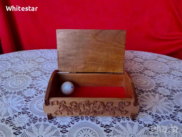 Дърворезбована кутийка, снимка 3 - Декорация за дома - 47781632