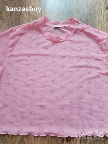 Nike - мрежеста дамска тениска Л, снимка 4 - Тениски - 51159141
