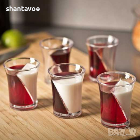Ефектни двойни шотове за миксиране на коктейли – 5 броя, снимка 6 - Чаши - 44602153
