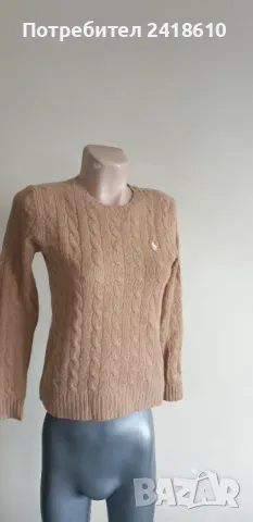 POLO Ralph Lauren Cable Wool / Cashmere  Knit Womens Size S НОВО! ОРИГИНАЛ! Дамски Пуловер !, снимка 4 - Блузи с дълъг ръкав и пуловери - 48706524