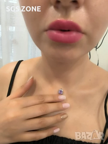 СРЕБЪРНА ВИСУЛКА ОТ ТАЙЛАНД С АМЕТИСТ, ПЕРИДОТ, ЦИТРИН, снимка 4 - Колиета, медальони, синджири - 51251308