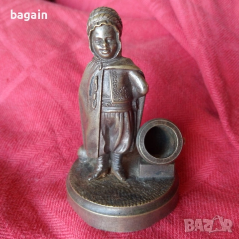 Бронзова статуя на артилерист., снимка 4 - Статуетки - 54331922