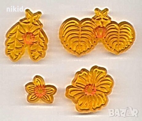 сет Теменужка Виолетка Виолетки цвете печат с релеф пластмасови за фондан шоколад украса декор , снимка 2 - Форми - 34113185