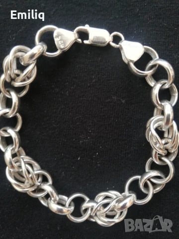 Мъжка Масивна Сребърна Гривна