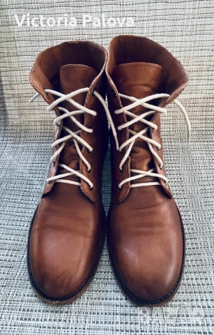 Боти MUSTANG естествена кожа, снимка 5 - Дамски боти - 51463504