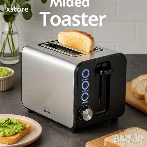 Тостер Midea MT-RW2L20W, снимка 2 - Тостери - 52698931