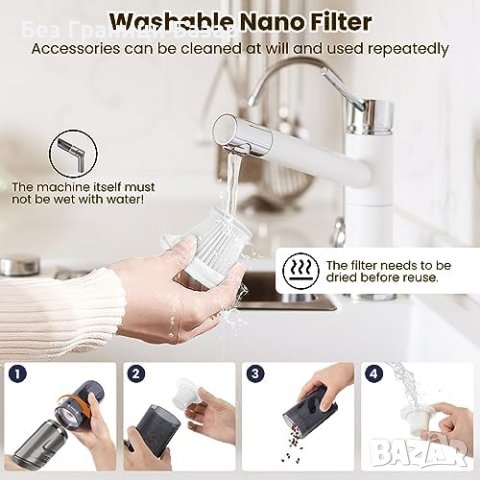 Нова Универсална Прахосмукачка Ръчен Вакуум 120W - Лек, Удобен, Мултифункционален, снимка 7 - Други - 44248198