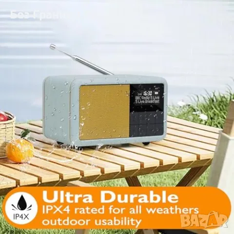 Ново малко DAB+ радио с Bluetooth и аларма – водоустойчиво, компактно, снимка 4 - Други - 50294639