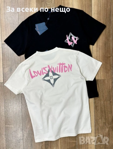 Louis Vuitton Мъжка Памучна Тениска👕Мъжка Блуза С Къс Ръкав Луис Витон - 2 Цвята Код VL-172