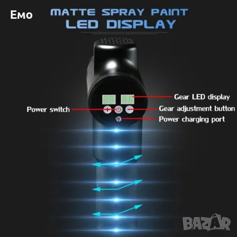 Безжичен вибрационен масажен пистолет., снимка 3 - Масажори - 47837743