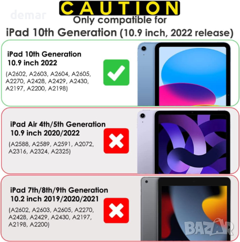 Калъфът TECHGEAR SUPE пасва на Apple iPad 10-то поколение 10,9" / iPad 10 2022 г., снимка 2 - Таблети - 44652399