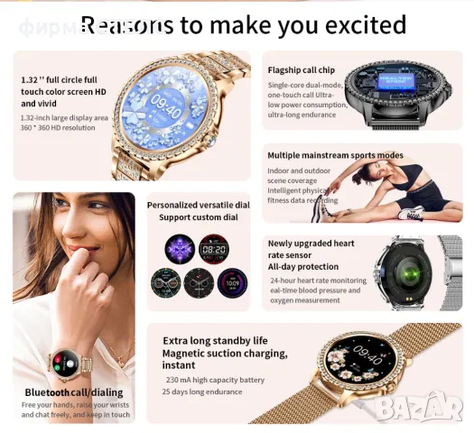 Смарт часовник STELS i59, 1.32 инча, Хронограф, Календар, Нотификации, снимка 14 - Смарт часовници - 47407618